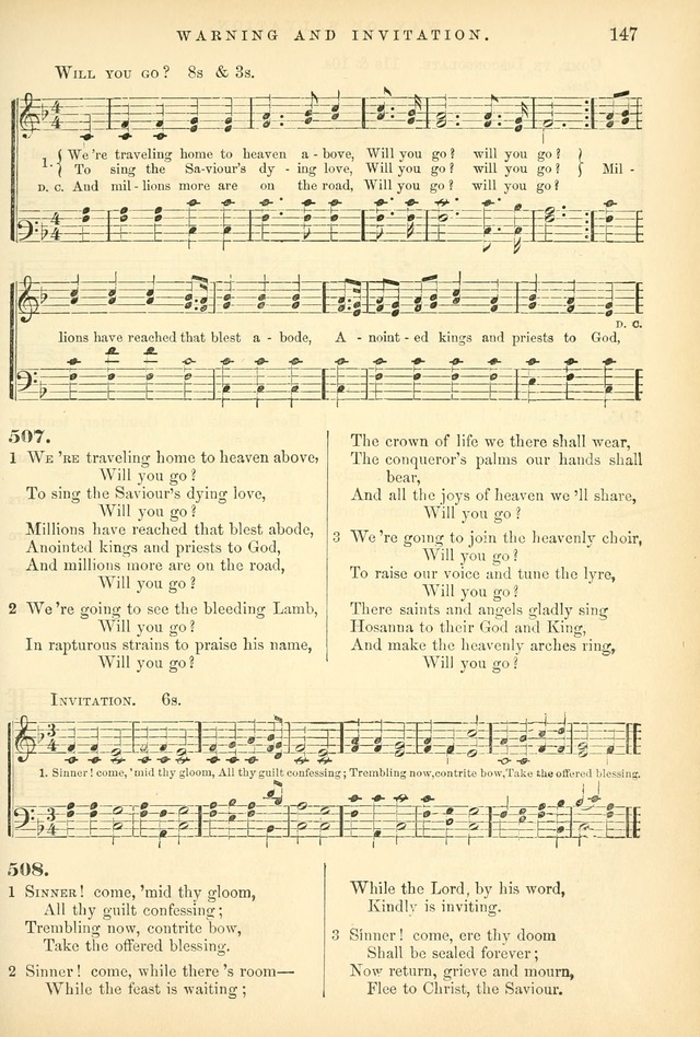 Songs for the Sanctuary: or hymns and tunes for Christian worship page 147