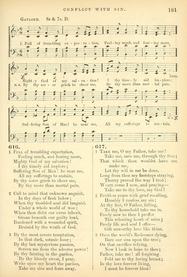 Songs for the Sanctuary: or hymns and tunes for Christian worship page 181