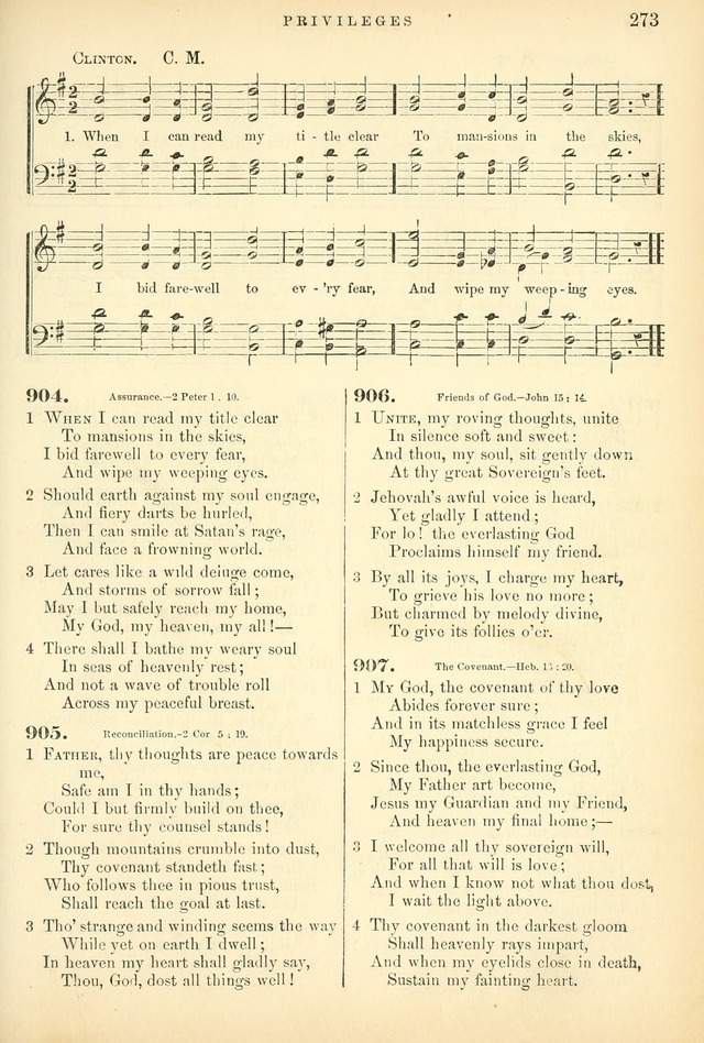 Songs for the Sanctuary: or hymns and tunes for Christian worship page 273