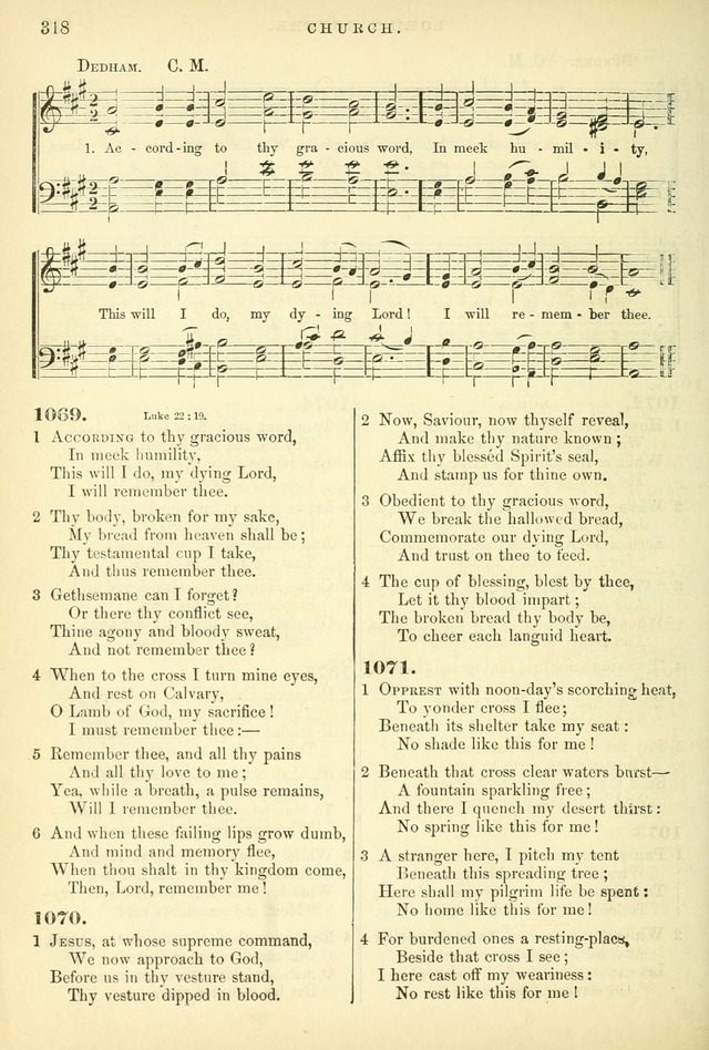 Songs for the Sanctuary: or hymns and tunes for Christian worship page 318