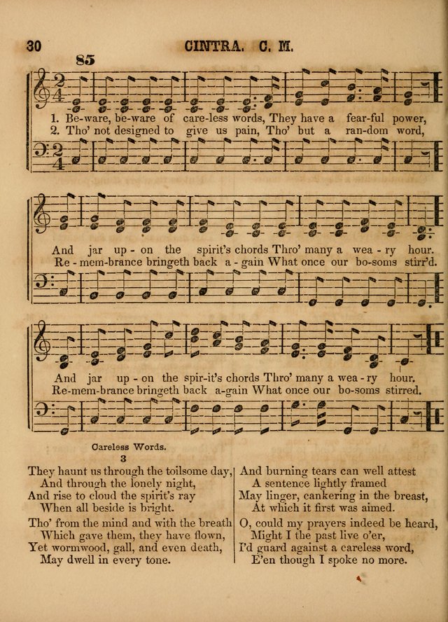 The Sabbath School Lute: a selection of hymns and appropriate melodies, adapted to the wants of Sabbath schools, families and social meetings page 30