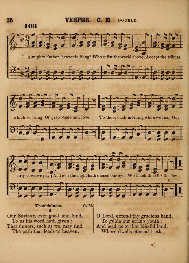 The Sabbath School Lute: a selection of hymns and appropriate melodies, adapted to the wants of Sabbath schools, families and social meetings page 36