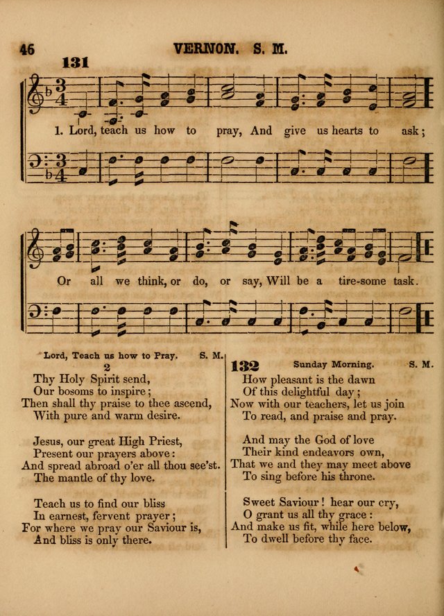 The Sabbath School Lute: a selection of hymns and appropriate melodies, adapted to the wants of Sabbath schools, families and social meetings page 46