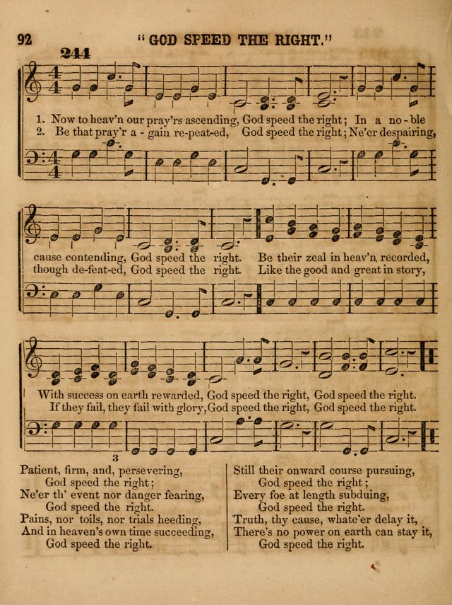 The Sabbath School Lute: a selection of hymns and appropriate melodies, adapted to the wants of Sabbath schools, families and social meetings page 92