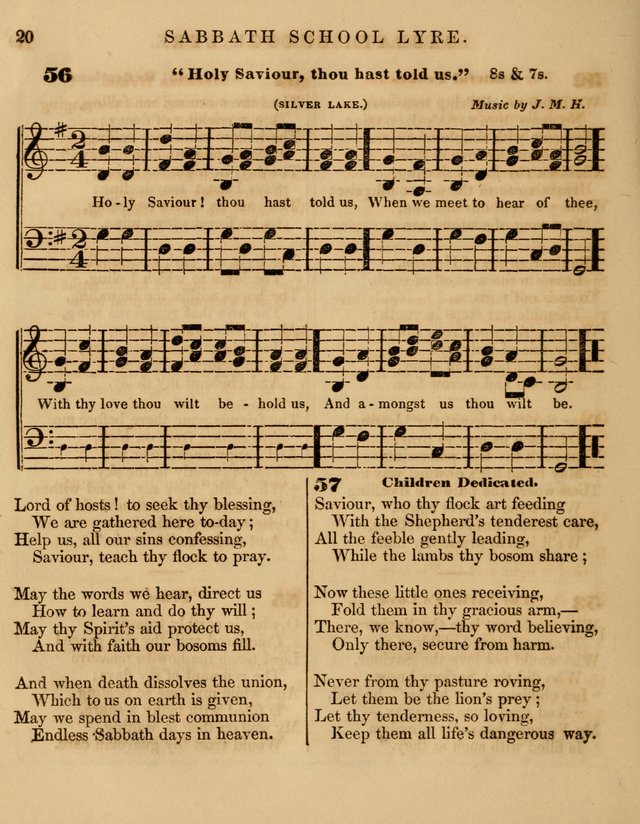 The Sabbath School Lyre: a collection of hymns and music, original and selected, for general use in sabbath schools page 20