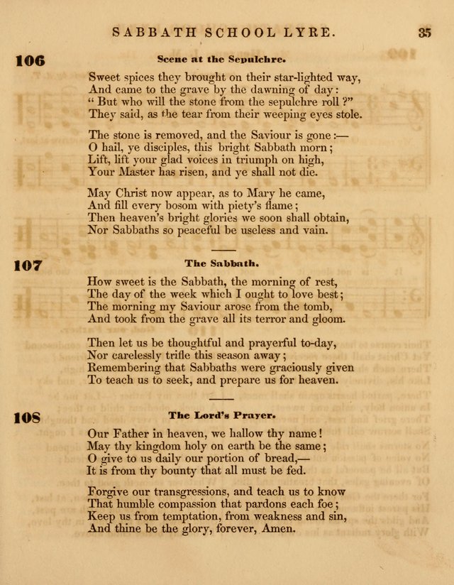 The Sabbath School Lyre: a collection of hymns and music, original and selected, for general use in sabbath schools page 35