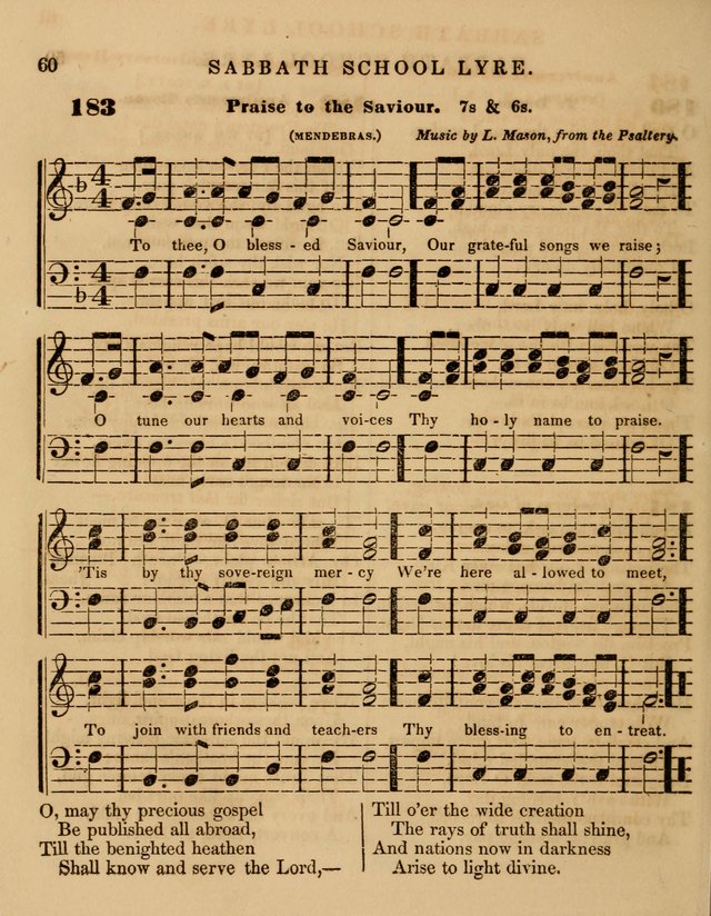 The Sabbath School Lyre: a collection of hymns and music, original and selected, for general use in sabbath schools page 60