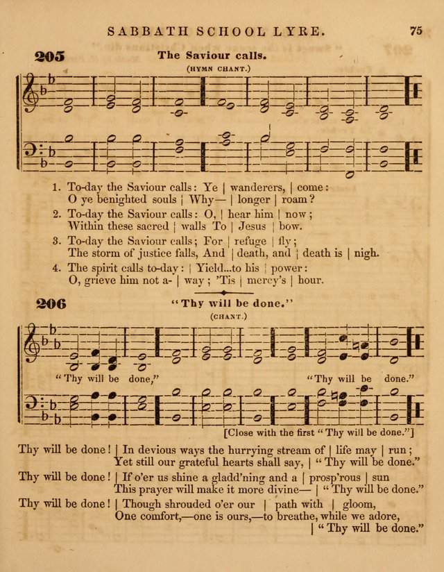 The Sabbath School Lyre: a collection of hymns and music, original and selected, for general use in sabbath schools page 75