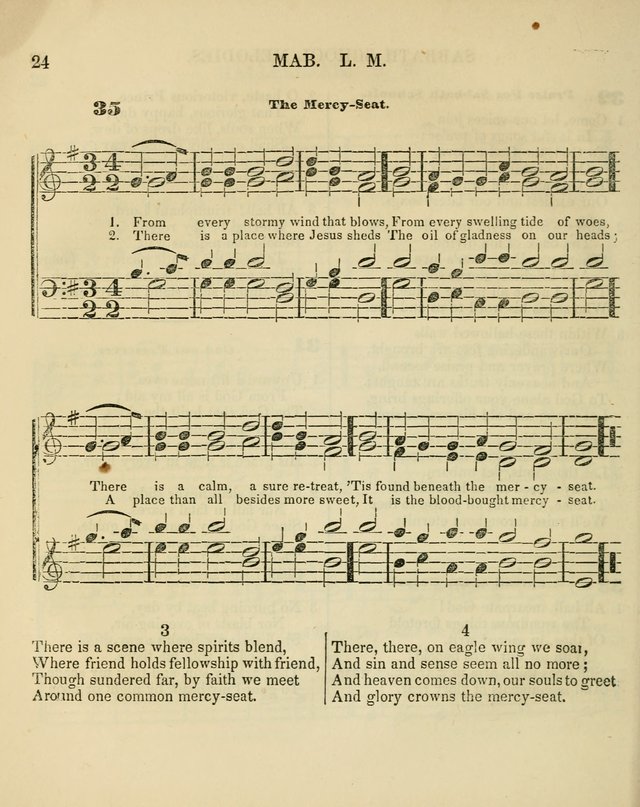The Sabbath School Melodist: being a selection of hymns with appropriate music; for the use of Sabbath schools, families and social meetings page 24