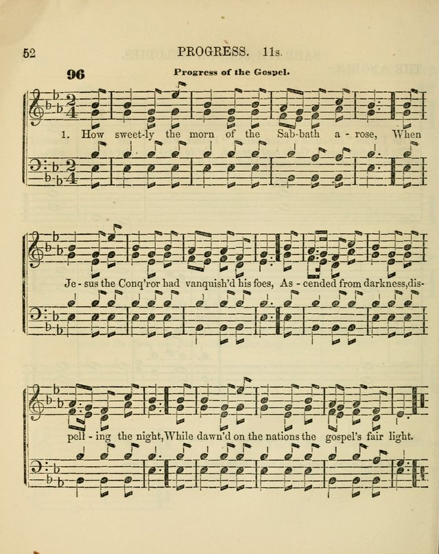 The Sabbath School Melodist: being a selection of hymns with appropriate music; for the use of Sabbath schools, families and social meetings page 52