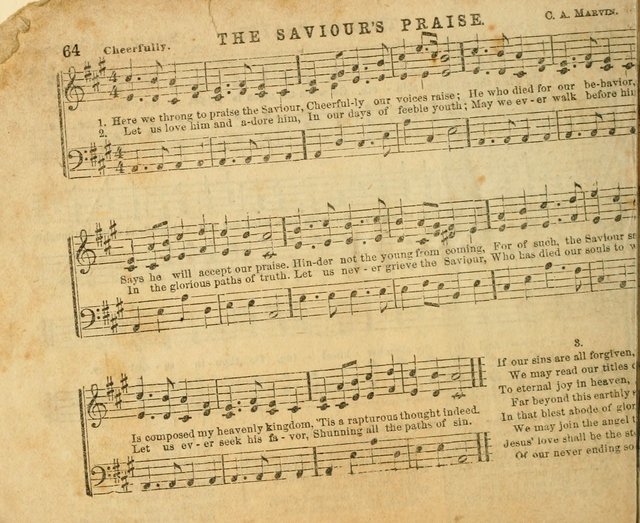 The Sunday-School Music Book: enlarged page 64