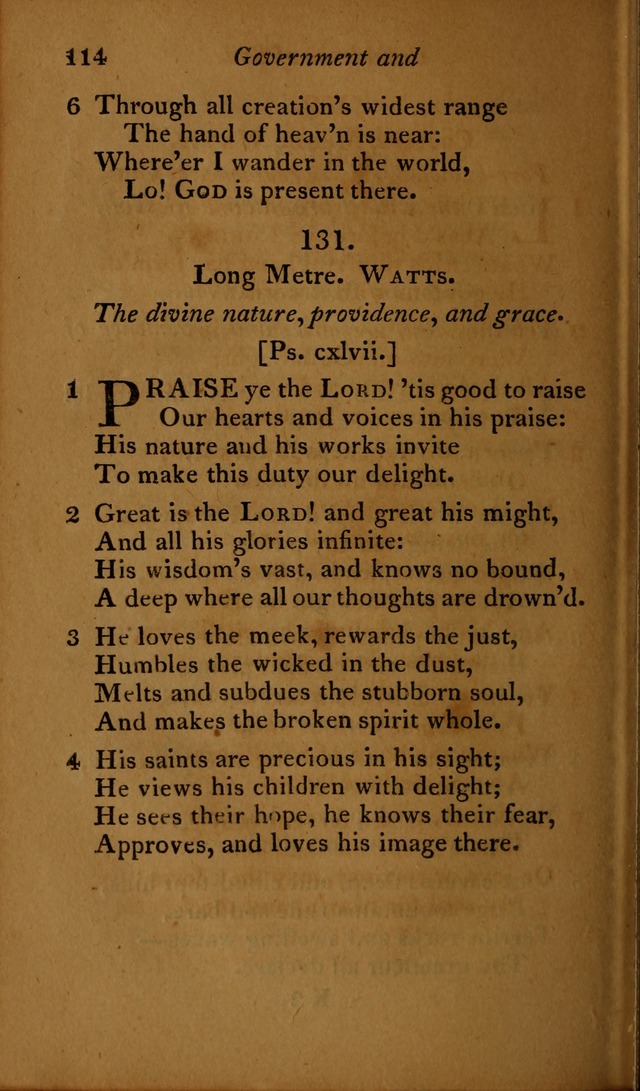 A Selection of Sacred Poetry: consisting of psalms and hymns, from Watts, Doddridge, Merrick, Scott, Cowper, Barbauld, Steele ...compiled for  the use of the Unitarian Church in Philadelphia page 114