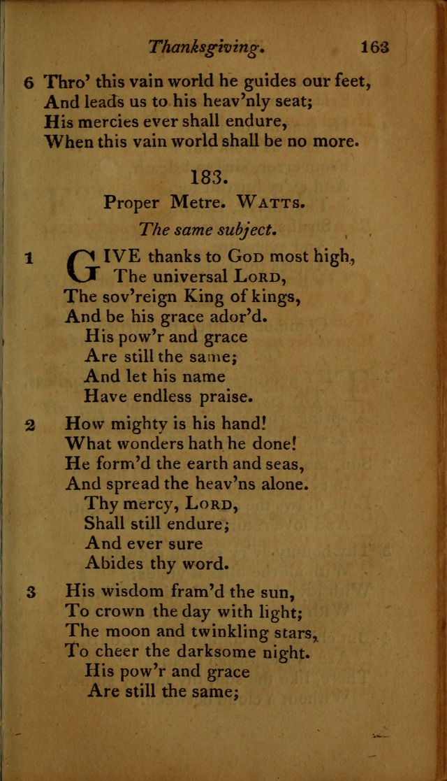 A Selection of Sacred Poetry: consisting of psalms and hymns, from Watts, Doddridge, Merrick, Scott, Cowper, Barbauld, Steele ...compiled for  the use of the Unitarian Church in Philadelphia page 163
