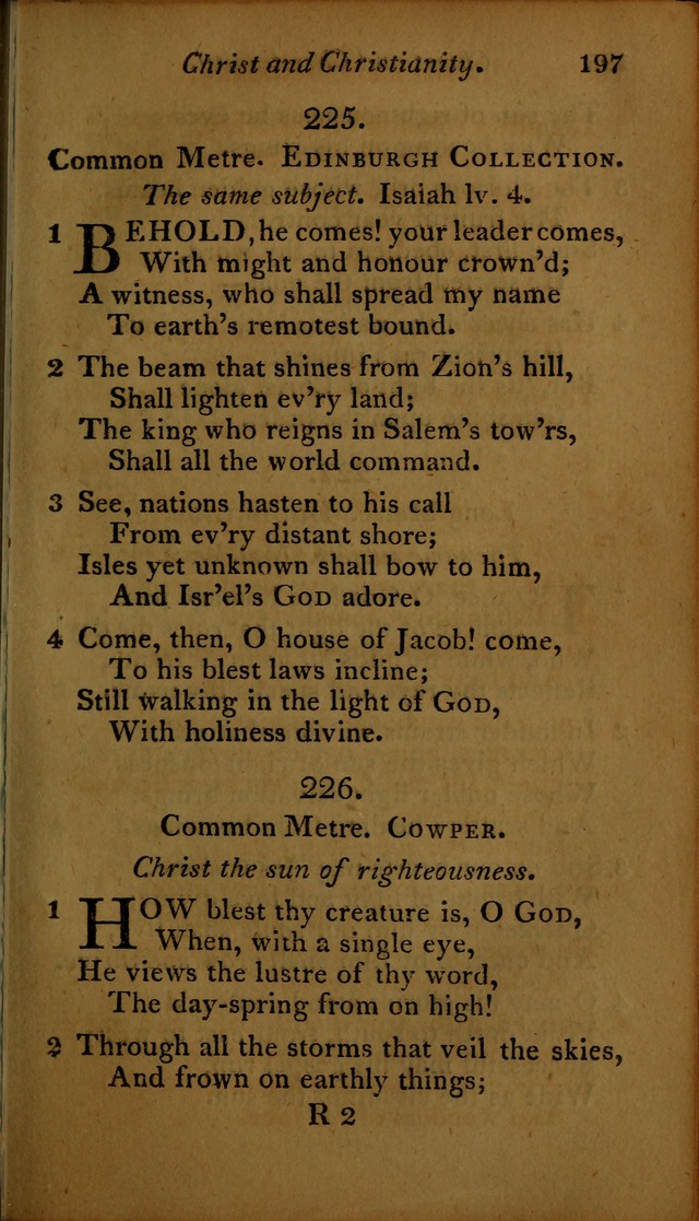 A Selection of Sacred Poetry: consisting of psalms and hymns, from Watts, Doddridge, Merrick, Scott, Cowper, Barbauld, Steele ...compiled for  the use of the Unitarian Church in Philadelphia page 197