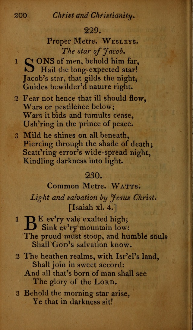 A Selection of Sacred Poetry: consisting of psalms and hymns, from Watts, Doddridge, Merrick, Scott, Cowper, Barbauld, Steele ...compiled for  the use of the Unitarian Church in Philadelphia page 200