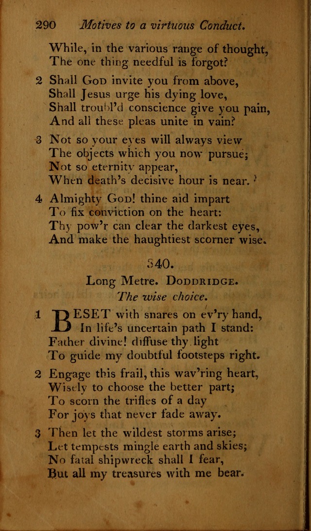 A Selection of Sacred Poetry: consisting of psalms and hymns, from Watts, Doddridge, Merrick, Scott, Cowper, Barbauld, Steele ...compiled for  the use of the Unitarian Church in Philadelphia page 290