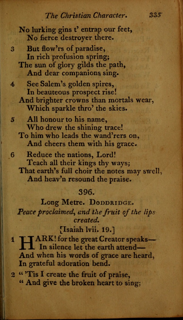 A Selection of Sacred Poetry: consisting of psalms and hymns, from Watts, Doddridge, Merrick, Scott, Cowper, Barbauld, Steele ...compiled for  the use of the Unitarian Church in Philadelphia page 335