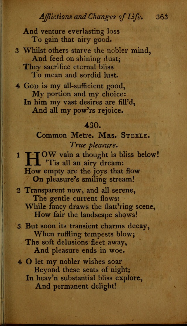 A Selection of Sacred Poetry: consisting of psalms and hymns, from Watts, Doddridge, Merrick, Scott, Cowper, Barbauld, Steele ...compiled for  the use of the Unitarian Church in Philadelphia page 363