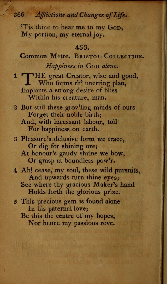 A Selection of Sacred Poetry: consisting of psalms and hymns, from Watts, Doddridge, Merrick, Scott, Cowper, Barbauld, Steele ...compiled for  the use of the Unitarian Church in Philadelphia page 366