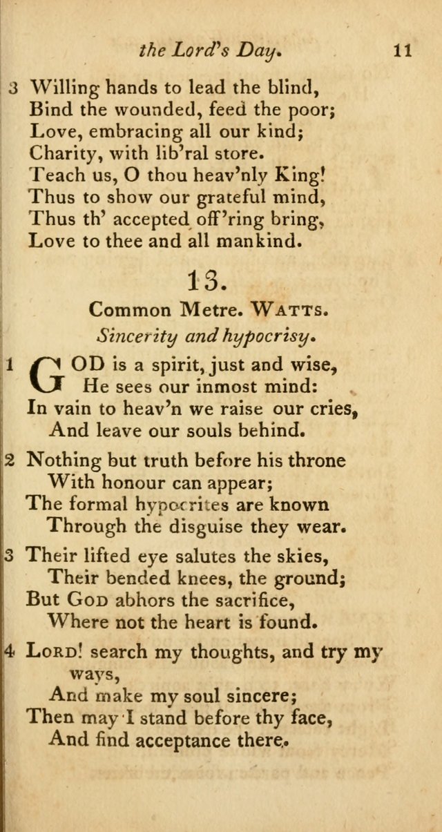 A Selection of Sacred Poetry: consisting of psalms and hymns from Watts, Doddridge, Merrick, Scott, Cowper, Barbauld, Steele, and others (2nd ed.) page 11