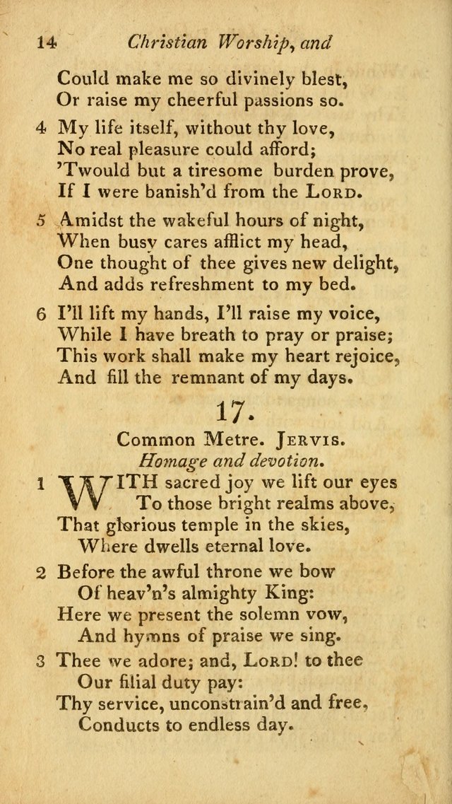 A Selection of Sacred Poetry: consisting of psalms and hymns from Watts, Doddridge, Merrick, Scott, Cowper, Barbauld, Steele, and others (2nd ed.) page 14
