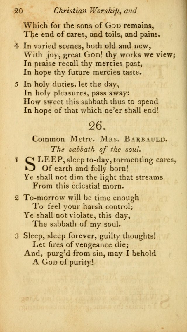 A Selection of Sacred Poetry: consisting of psalms and hymns from Watts, Doddridge, Merrick, Scott, Cowper, Barbauld, Steele, and others (2nd ed.) page 20