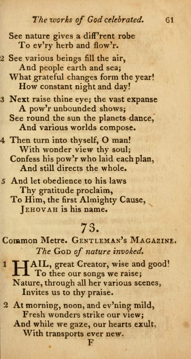 A Selection of Sacred Poetry: consisting of psalms and hymns from Watts, Doddridge, Merrick, Scott, Cowper, Barbauld, Steele, and others (2nd ed.) page 61