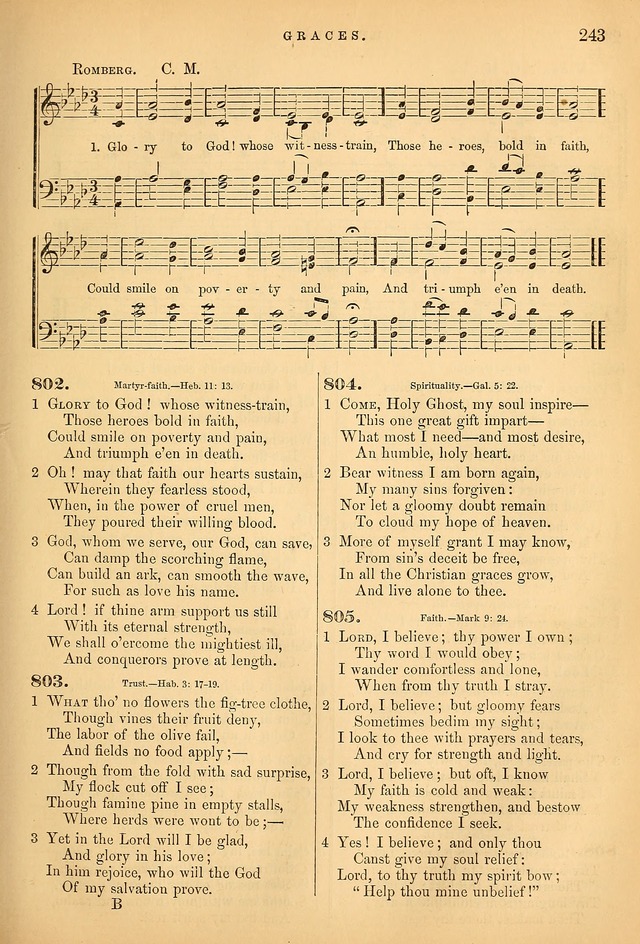 Songs for the Sanctuary; or Psalms and Hymns for Christian Worship (Baptist Ed.) page 244