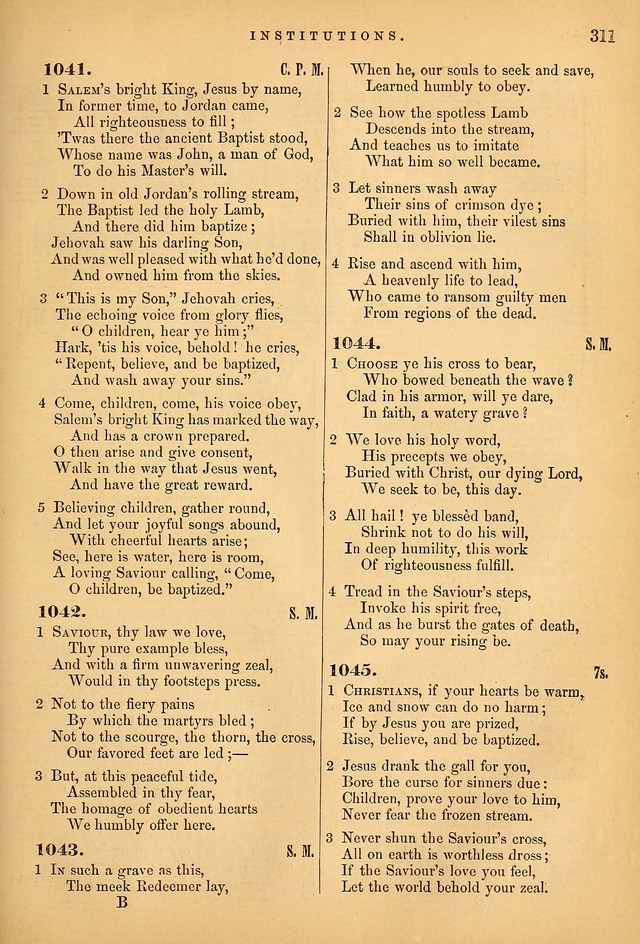 Songs for the Sanctuary; or Psalms and Hymns for Christian Worship (Baptist Ed.) page 312