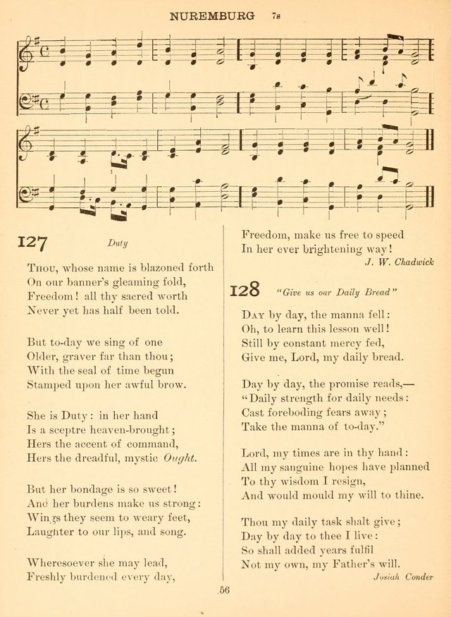 Sacred Songs For Public Worship: a hymn and tune book page 56