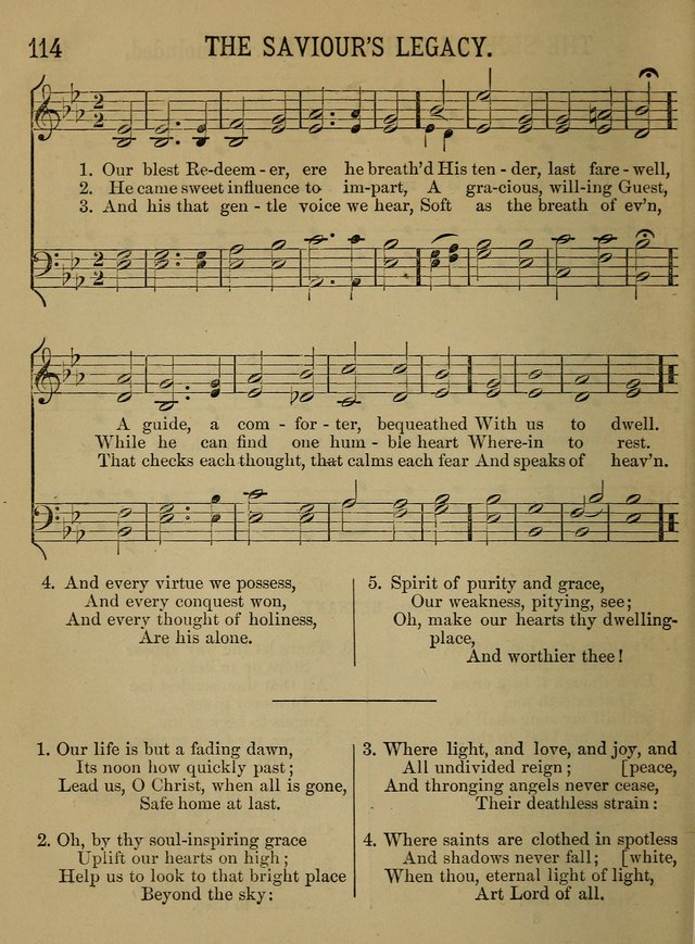 Sunday-School Songs: a new collection of hymns and tunes specially prepared for the use of Sunday-schools and for social and family worship. (3rd. ed.) page 114