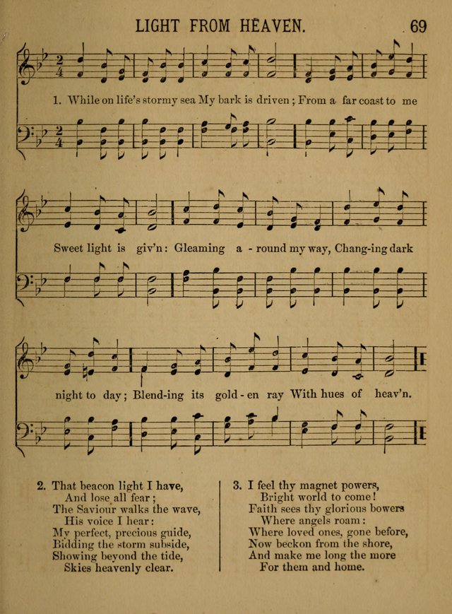 Sunday-School Songs: a new collection of hymns and tunes specially prepared for the use of Sunday-schools and for social and family worship. (3rd. ed.) page 69