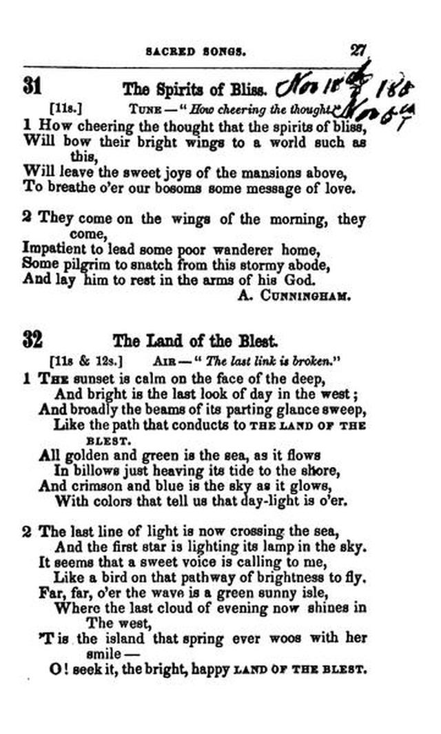 A Selection of Sacred Songs. 2nd ed. page 23