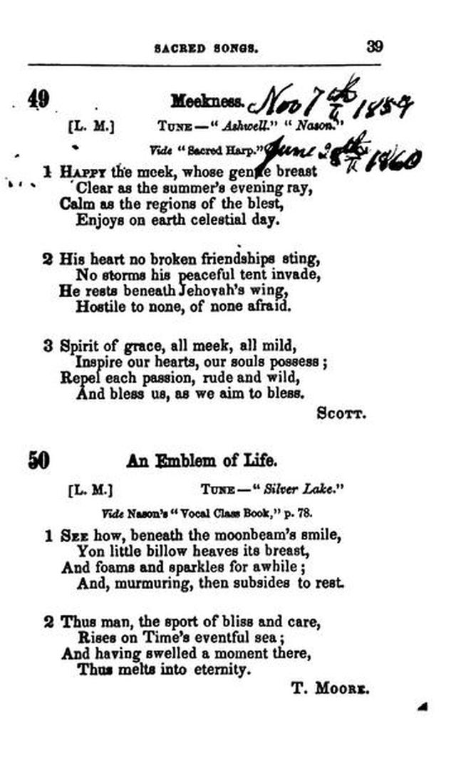 A Selection of Sacred Songs. 2nd ed. page 35