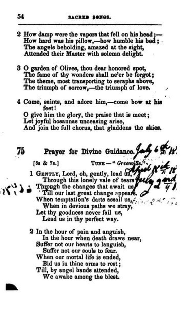 A Selection of Sacred Songs. 2nd ed. page 50