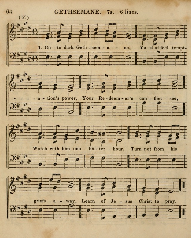 The Sunday School Singing Book: being a collection of hymns with appropriate music, designed as a guide and assistant to the devotional exercises of Sabbath schools and families...(3rd ed.) page 64