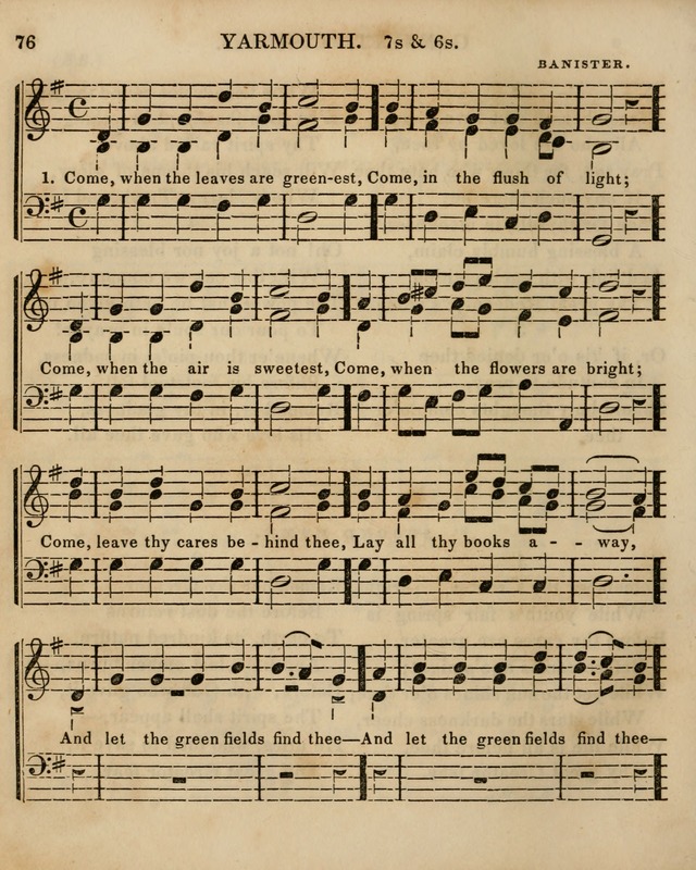 The Sunday School Singing Book: being a collection of hymns with appropriate music, designed as a guide and assistant to the devotional exercises of Sabbath schools and families...(3rd ed.) page 76