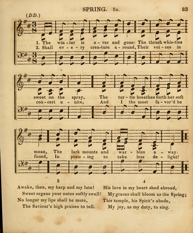 The Sunday School Singing Book: being a collection of hymns with appropriate music, designed as a guide and assistant to the devotional exercises of Sabbath schools and families...(3rd ed.) page 83