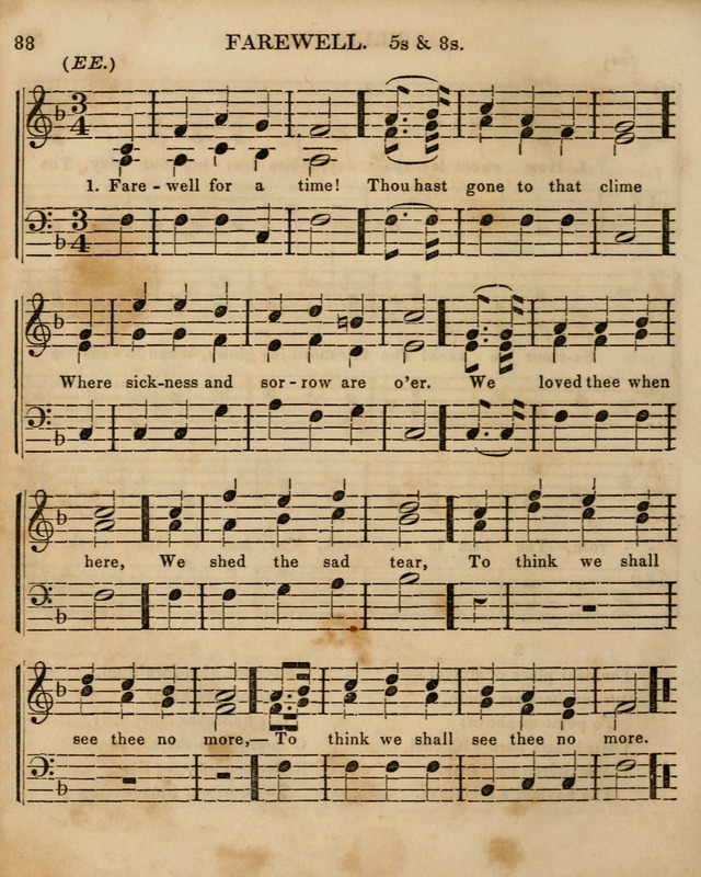 The Sunday School Singing Book: being a collection of hymns with appropriate music, designed as a guide and assistant to the devotional exercises of Sabbath schools and families...(3rd ed.) page 88