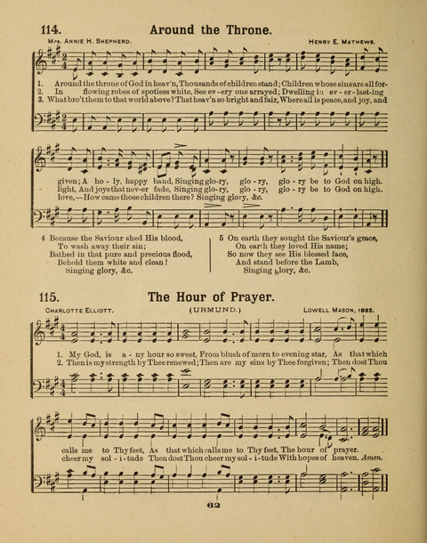 Select Songs for the Singing Service: in the Prayer Meeting and Sunday School page 62