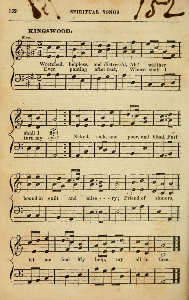 Spiritual Songs for Social Worship: adapted to the use of families and private circles in seasons of rivival, to missionary meetings, to the monthly concert, and to other occasions of special interest page 152