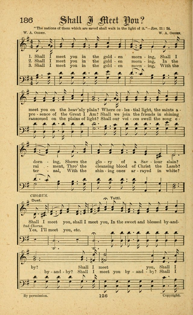 Songs of Salvation: as Used by Crossley and Hunter in Evangelistic Meetings: and adapted for the church, grove, school, choir and home page 126