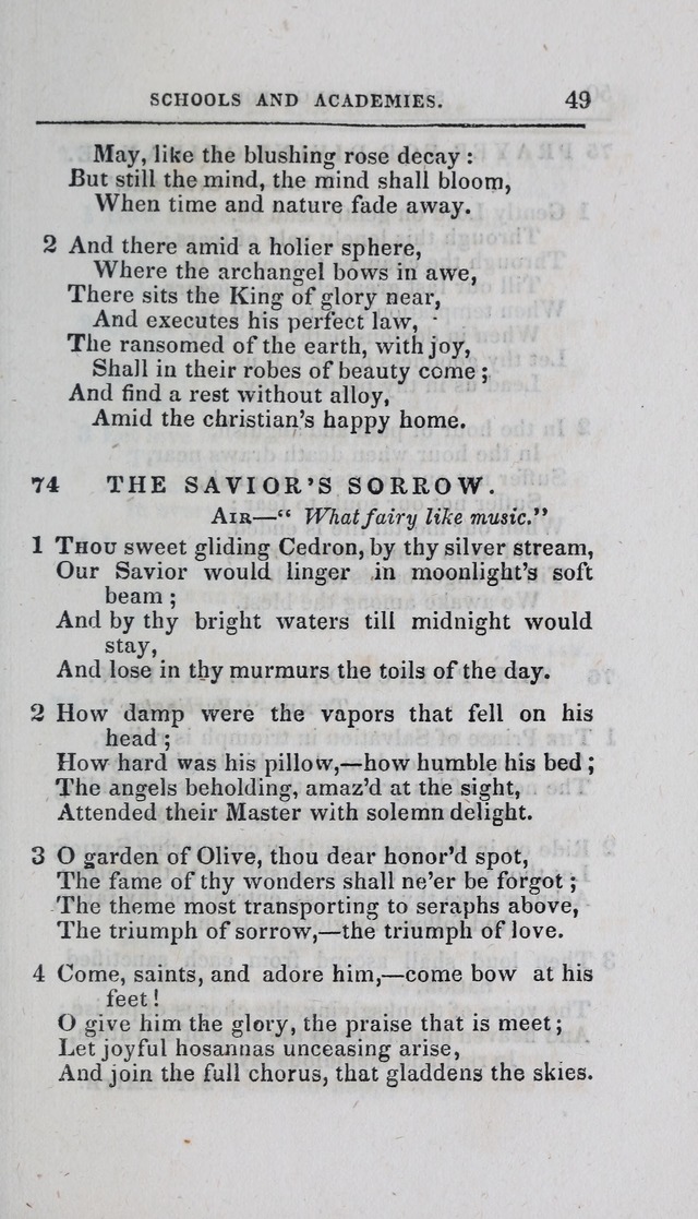 A Selection of Sacred Songs: for the use of schools and academies page 49