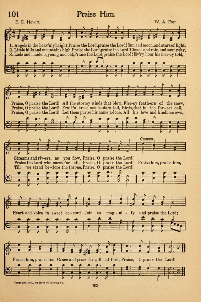 Sunday School Voices: a collection of sacred songs page 105