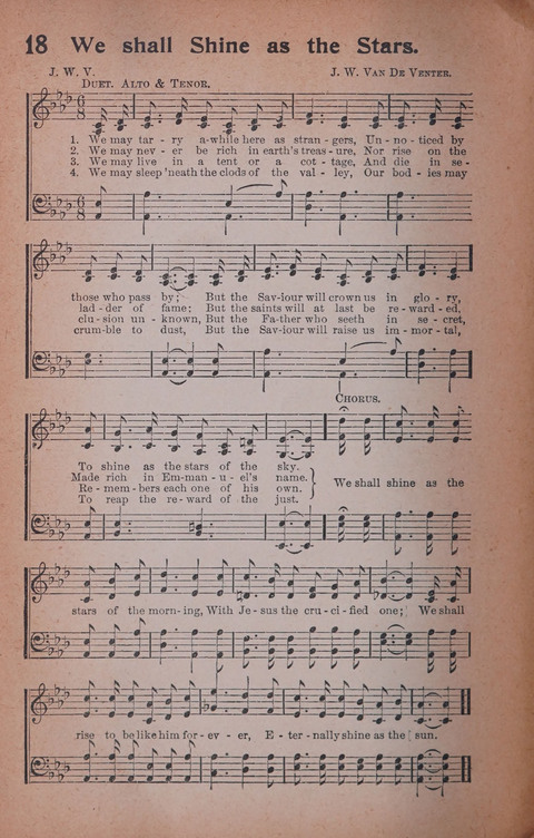 Songs of Triumph Nos. 1 and 2 Combined: 201 choice new hymns for choirs, solo singers, the home circle, etc. page 18