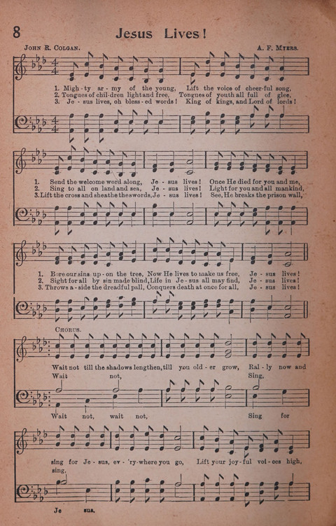 Songs of Triumph Nos. 1 and 2 Combined: 201 choice new hymns for choirs, solo singers, the home circle, etc. page 8