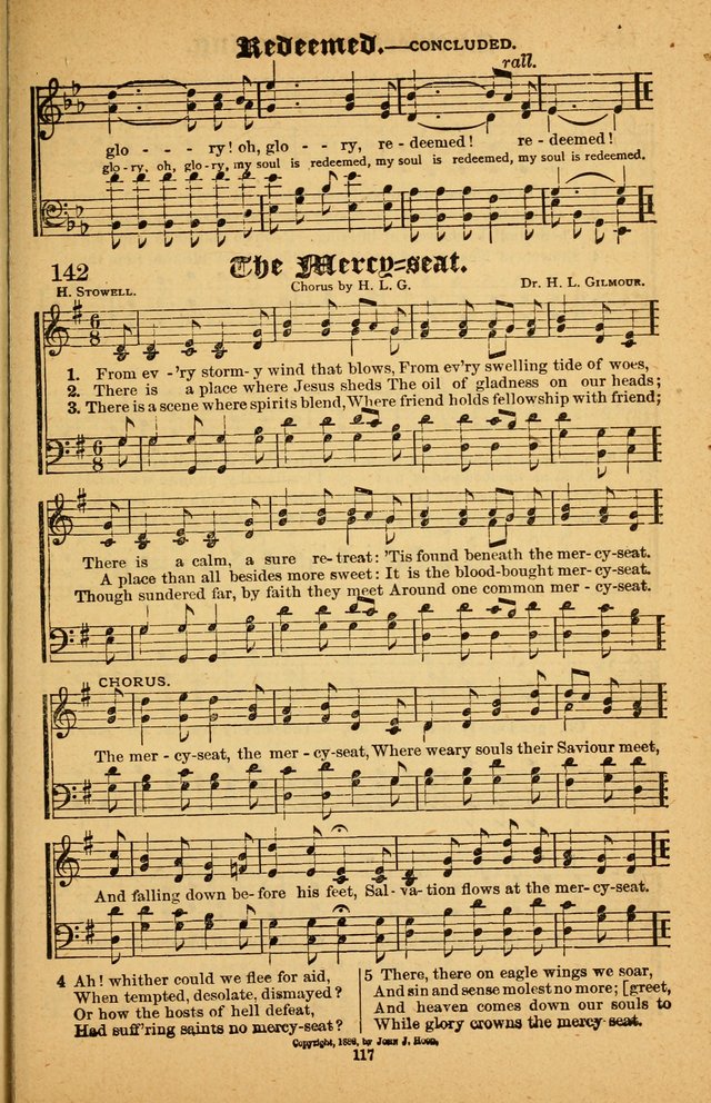 The Silver Trumpet: a collection of new and selected hymns; for use in public worship, revival services, prayer and social meetings, and Sunday schools page 117