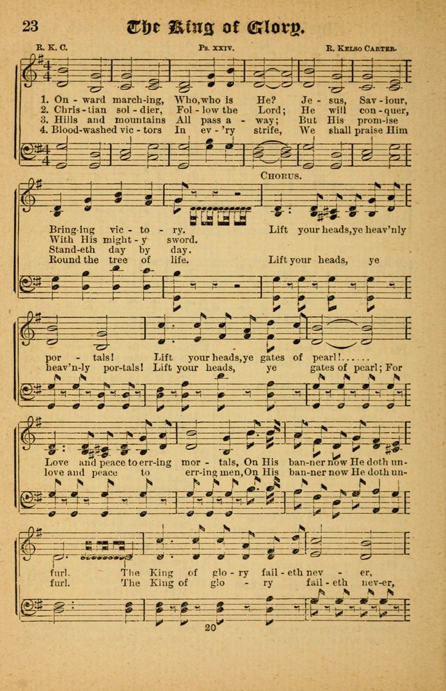 The Silver Trumpet: a collection of new and selected hymns; for use in public worship, revival services, prayer and social meetings, and Sunday schools page 20