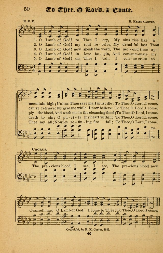 The Silver Trumpet: a collection of new and selected hymns; for use in public worship, revival services, prayer and social meetings, and Sunday schools page 40