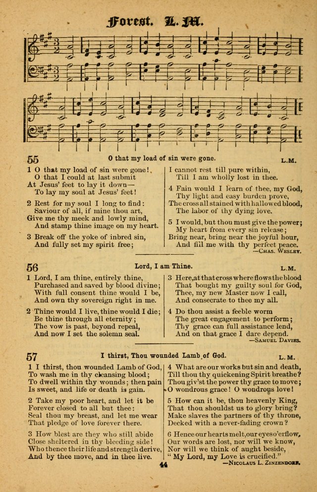 The Silver Trumpet: a collection of new and selected hymns; for use in public worship, revival services, prayer and social meetings, and Sunday schools page 44